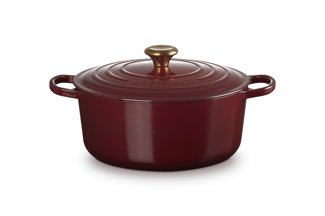 Cast Iron Signature Round CasseroleGarnet image number 1